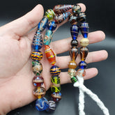 Fantastic Vintage Wedding Cake Aventurine Glass Beads Necklace